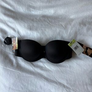 Maidenform lightly padded Women's Black Strapless Bra 32B NWT